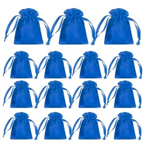 Unique Bargains Satin Drawstring Party Favor Bags Gift Bags for Birthday Candy - 1 of 4