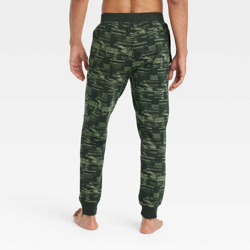Men&#39;s Camo Print Cotton Modal Knit Jogger Pajama Pants - Goodfellow &#38; Co&#8482; Forest Green, 2 of 3