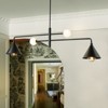 LLHZSY Modern Chandelier Linear Pendant Lights-Black-50" Wide 4-Light Fixture for Dining Room Kitchen Island Living Room - 4 of 4