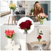 Unique Bargains Home Wedding Decor Hydrangea Silk Faux Artificial Flowers 17.7'' Long - 4 of 4