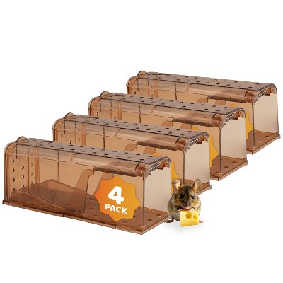 Sunnydaze Catch and Release Humane Mousetrap - 7.5" W x 2.75" D x 2.75" H - 4-Pack