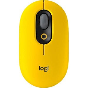 Logitech POP Mouse with emoji - Blast Yellow - Optical - Wireless - Bluetooth - Blast - USB - 4000 dpi - Scroll Wheel - 1 of 4