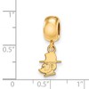 Black Bow Jewelry 14k Yellow Gold Plated Sterling Silver Appalachian State Mountaineers NCAA Bead Charm - 2 of 3