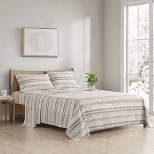 Cozy Cotton Flannel Printed Sheet Set Gray/Taupe Nordic - True North by Sleep Philosophy