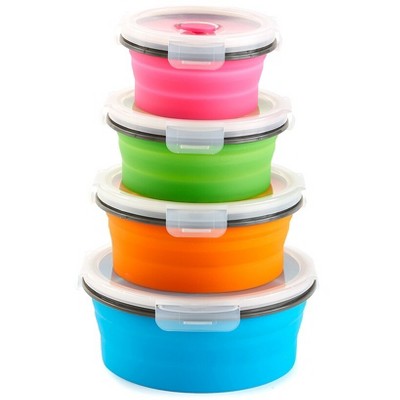 Kitchen + Home Thin Bins Collapsible Containers - Set Of 4 Round ...