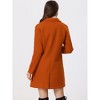 INSPIRE CHIC Women's Notched Lapel Double Breasted Raglan Sleeve Winter Coat - 4 of 4