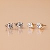 SHINE by Sterling Forever Sterling Silver 5mm CZ Stud Earrings - 3 of 4