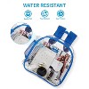 Hachikiko Small Transparent Backpack with Padded Shoulder Straps for School, Concert, Sport Events & Travel Blue - 3 of 4
