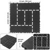 Syemin Carpet Tiles 44 Pieces Interlocking Deck Tiles, Decking Floor Tiles, Indoor and Outdoor Floor Tiles, Courtyard Floor Tiles, Gray, 12"*12"*0.8" - 3 of 4