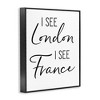 Stupell Industries I See London and France Saying Bathroom Humor Black Framed Giclee Art - 3 of 4