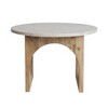 Storied Home Modern Mango Wood Accent Table with Marble Top White/Natural: Elegant Round Design, 16" High - 3 of 4