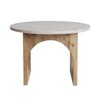 Storied Home Modern Mango Wood Accent Table with Marble Top White/Natural: Elegant Round Design, 16" High - image 3 of 4