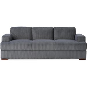 AMERLIFE Comfy Couch with Deep Seat& Wood Legs, Upholstered Sofa for Living Room - 1 of 4