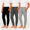 Mens 3 Pack Fleece Joggers Ultra Soft - 3 of 4