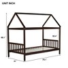 Sapphtopaz House Bed Frame for Kid Platform Bed with Wood Fence Frame for Kids Bedroom, Playroom, Nursery - 3 of 4