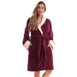 Just Love Womens Plush Solid Robe | Ladies Bathrobe - 1 of 3