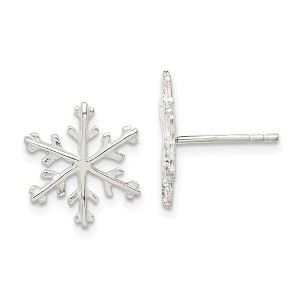 Black Bow Jewelry Sterling Silver Snowflake Post Earrings - 1 of 4