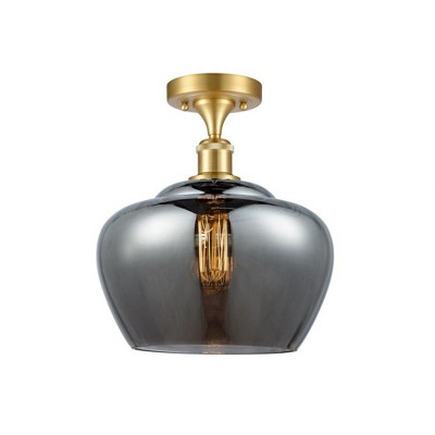 Fenton - 1 Light Semi-Flush Mount In Industrial Style-13 Inches Tall and 11 Inches Wide