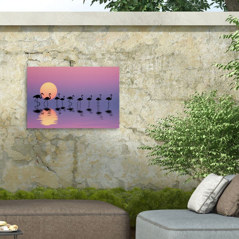 Bess Hamiti Family Flamingos Outdoor Canvas Art, 5 of 8