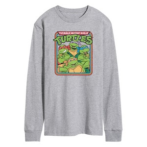 Men's - Teenage Mutant Ninja Turtles - TMNT Retro Group Long Sleeve Graphic T-Shirt - 1 of 4