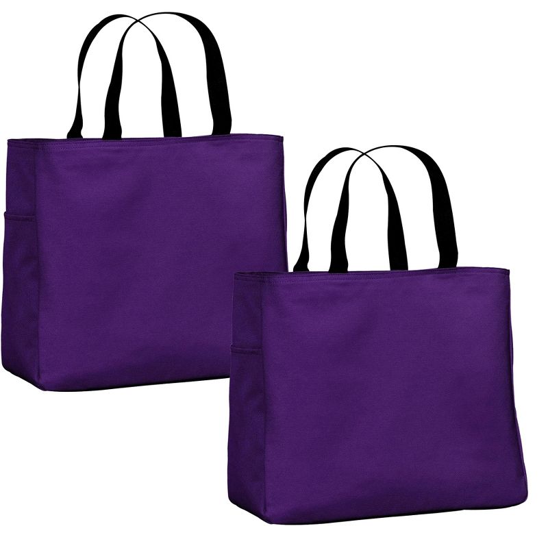 Port Authority Essential Reusable Shopping Tote (2 Pack) Durable Reusable Canvas - Eco Friendly, 1 of 8