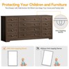 Wooden Dressers for Bedroom with 12 Drawers, Wide TV Stand Dresser for 65 Inch TV, Chest of Drawers - 3 of 4