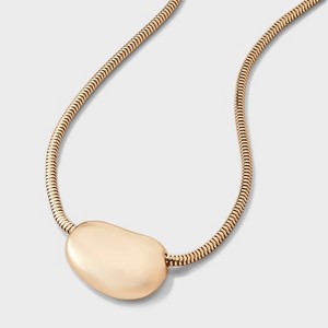Oval Dome Pendant Necklace - A New Day™ Gold : Target
