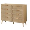 Ridstar 47.2 in. W Natural Double Dresser with 8 Rattan Drawers - 2 of 4