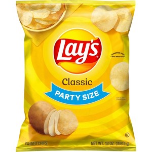 Lay's Classic Party Size Potato Chips - 13oz - 1 of 4