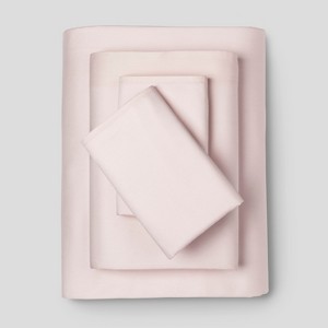 Twin 300 Thread Count Modern Solid Sheet Set Belle Pink - Project 62 + Nate Berkus
