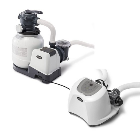 Intex 2100 GPH Pool Sand Filter Pump w/Krystal Clear Saltwater System