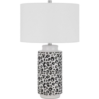 Cal Lighting Exeter ceramic table lamp with hardback drum shade