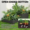 FURNIinspire Planters Garden Bed Indoor/Outdoor Use Rectangle Double Layer Large Raised Beds For Gardening Vegetables Flowers, Black, - 4 of 4
