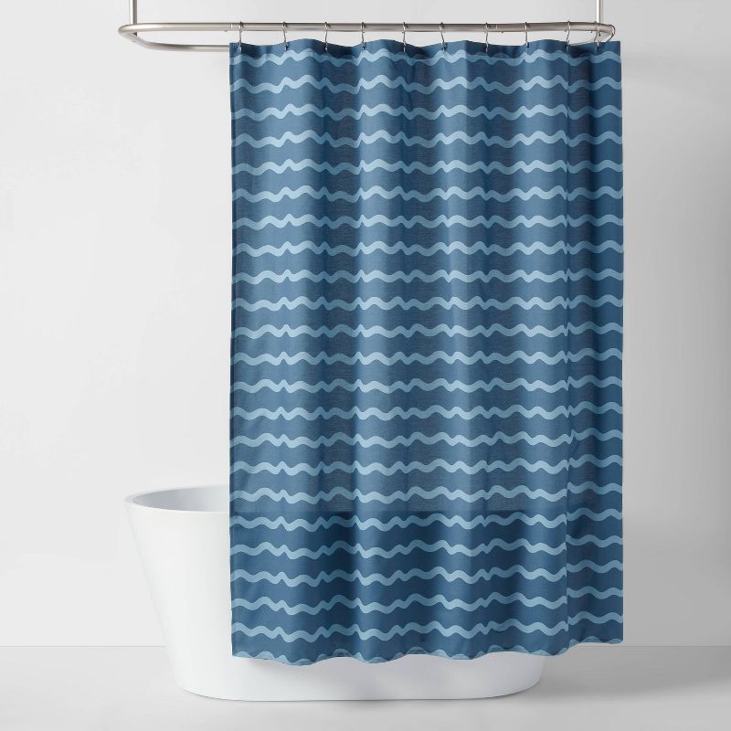 Wave Kids&#39; Shower Curtain Blue - Pillowfort&#8482;, 1 of 6