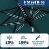 coucheta 10ft Outdoor Patio Umbrella, 360 ° Adjustable Crank Lift Tilt Push Button Umbrella with 8 Sturdy Ribs, Without Base, for Deck, Pool, Beach - 2 of 4