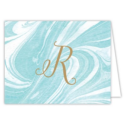 10ct Marble Folded Notes Monogram R