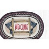 Earth Rugs Bear Welcome Oval Patch Tread Rug – 20"x30" Wool Blend, Rustic Cabin Accent with Hand-Stitched Bear & Text Design - 2 of 3