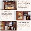 CENGHU Computer Desk with 90 Degree Rotating Desktop, Home Office Desk with Drawer and Cabinets, Gaming Desk with Shelves, Writing Desk for Study - 4 of 4