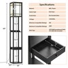 Costway Modern Standing Shelf Floor Lamp w/ 1 Power Outlet & 2 USB Ports for Living Room - 3 of 4