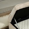 Sapphtopaz Velvet Ottoman Bench with Storage & Safety Hinge, Entryway & Bedroom Seating, Upholstered Storage Ottoman, Entryway Padded Footstool - 3 of 4