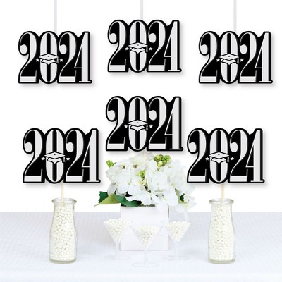 Big Dot of Happiness Graduation Cheers - DIY Shaped 2024 Graduation Party  Cut-Outs - 24 Count