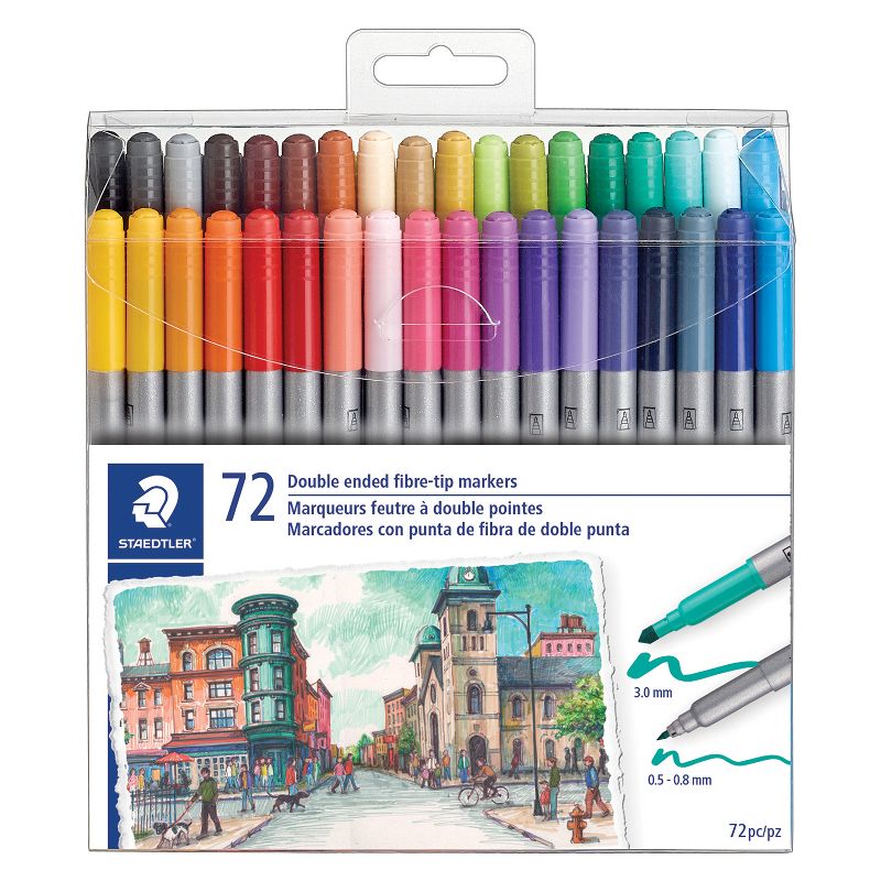72ct Twin Tip Markers - Staedtler, 1 of 6