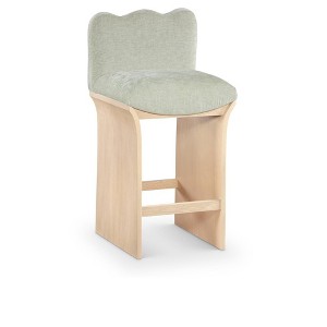 Meridian Furniture,Shaw Chenille Fabric Upholstered Counter Stool - 1 of 4