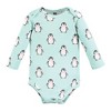 Hudson Baby Infant Girls Cotton Long-Sleeve Bodysuits, Girl Penguin - 4 of 4