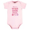 Hudson Baby Infant Girl Cotton Bodysuits, Wonderful Floral - 3 of 4