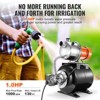VEVOR 1 HP Shallow Well Pump with Pressure Tank, 1000 GPH, Automatic Irrigation Water Booster Pump with 130 ft Head Lift 20/40 PSI Pressure, Black - 4 of 4