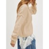 Women's V Neck Sweaters Long Sleeve Oversized Loose Pullover Ribbed Knit Sweater Tops - 3 of 4