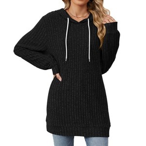 Coolmee Women's Hoodies Pullover Sweaters Long Sleeve Shirts Sweatshirts Loose Casual Tops - 1 of 4