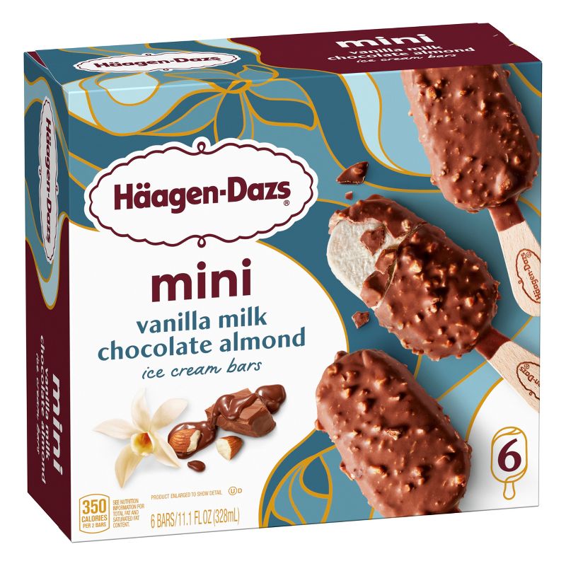 Haagen-Dazs Vanilla Milk Chocolate Almond Frozen Bars - 11.1 fl oz, 4 of 10