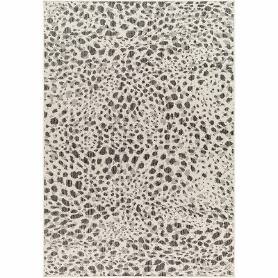 Hauteloom Erno Gray Leopard Print Area Rug